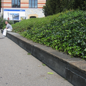 Betonmauer mit Abdeckung